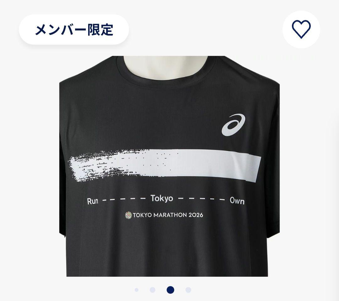 東京マラソン2026 表記サイズS シグネチャーTシャツ　吸水速乾　ASICS