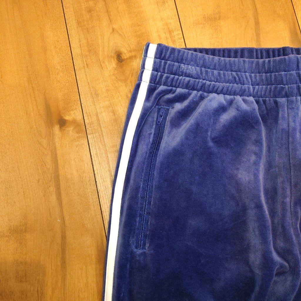 adidas originals アディダス ベロア トラックパンツ ブルー