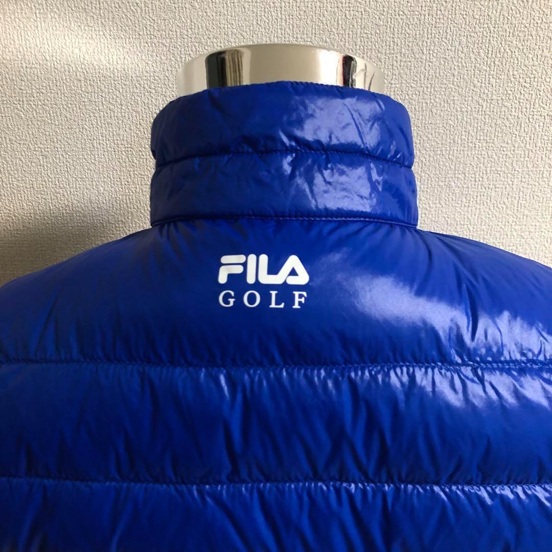 フィラゴルフ◇ジップアップ ダウン ベスト◇ブルー Lサイズ