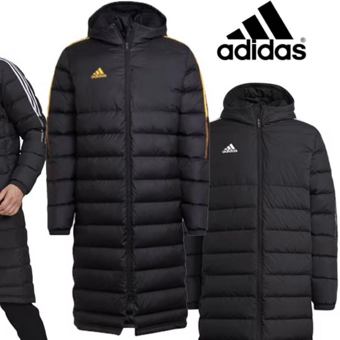 adidas TIRO ベンチコート ブラック×ソーラーゴールド 【美品】