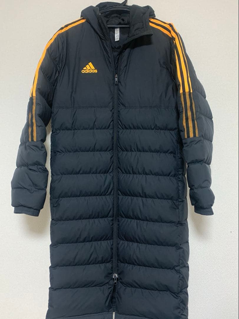 adidas TIRO ベンチコート ブラック×ソーラーゴールド 【美品】