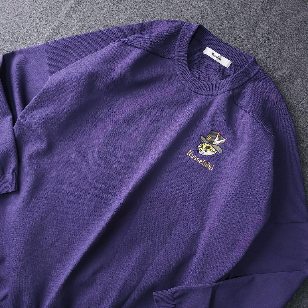 2着セット ラッセルノ 春ニットセーター×モックネックシャツ 7 2XL 3L