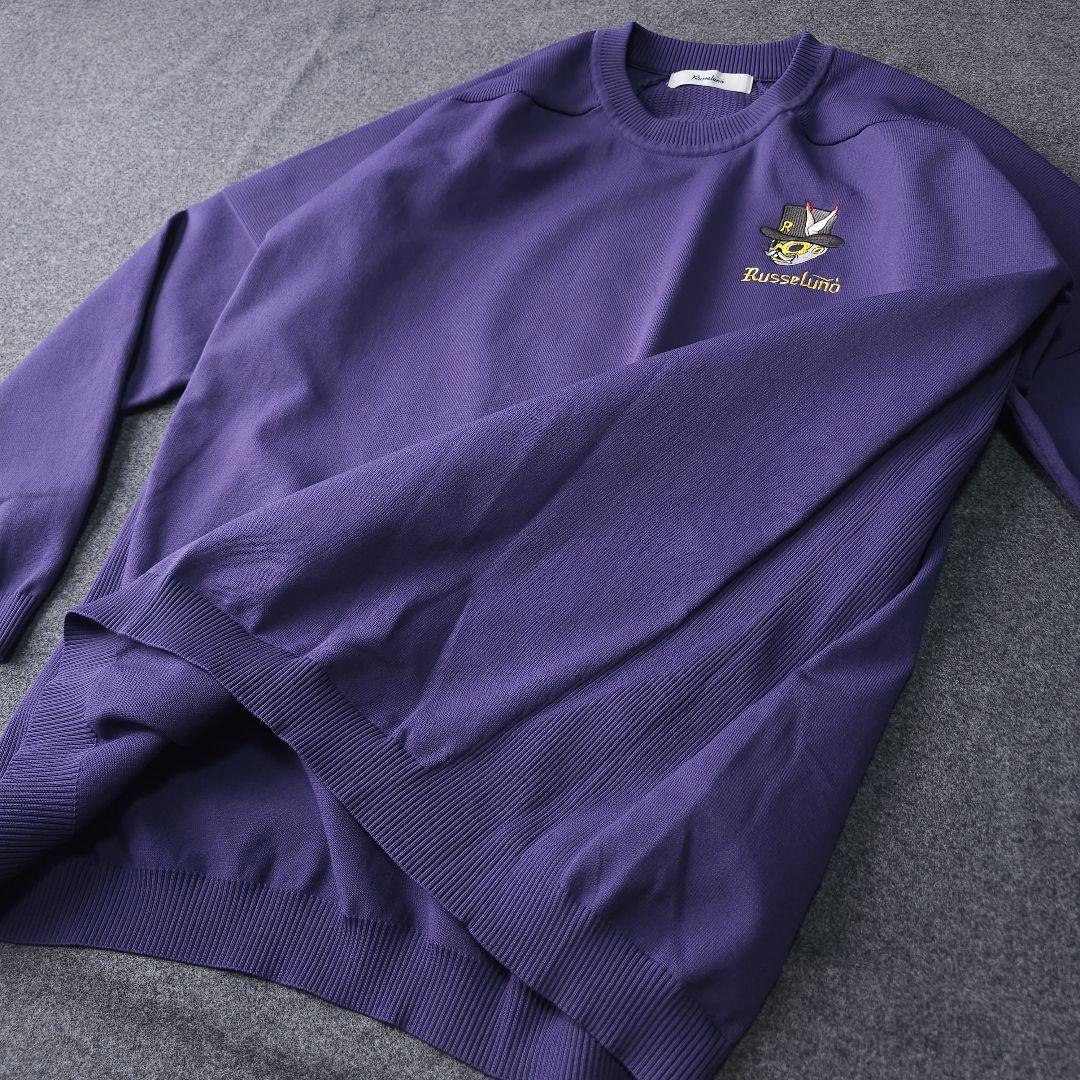 2着セット ラッセルノ 春ニットセーター×モックネックシャツ 7 2XL 3L
