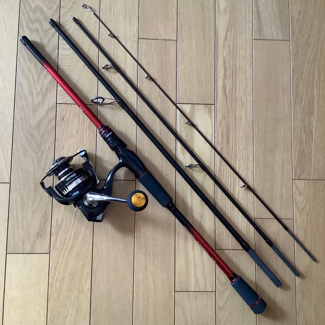 限定1セット4ピース8ftスピニングロッド&ゴリ巻きスピニングリール7000番