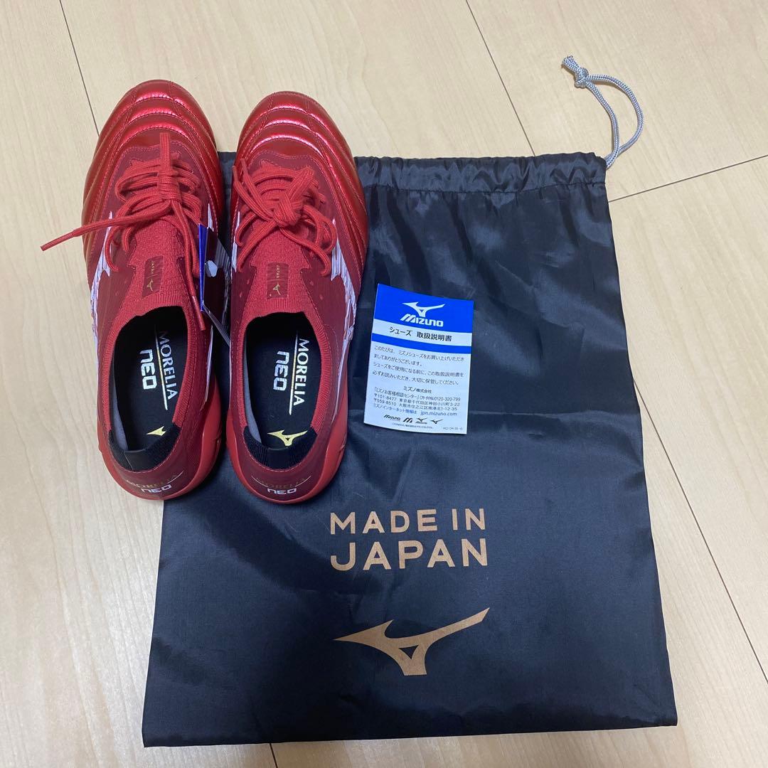 チョロキー 新品 ミズノ モレリアネオ4 β JAPAN 赤白黒 27.0