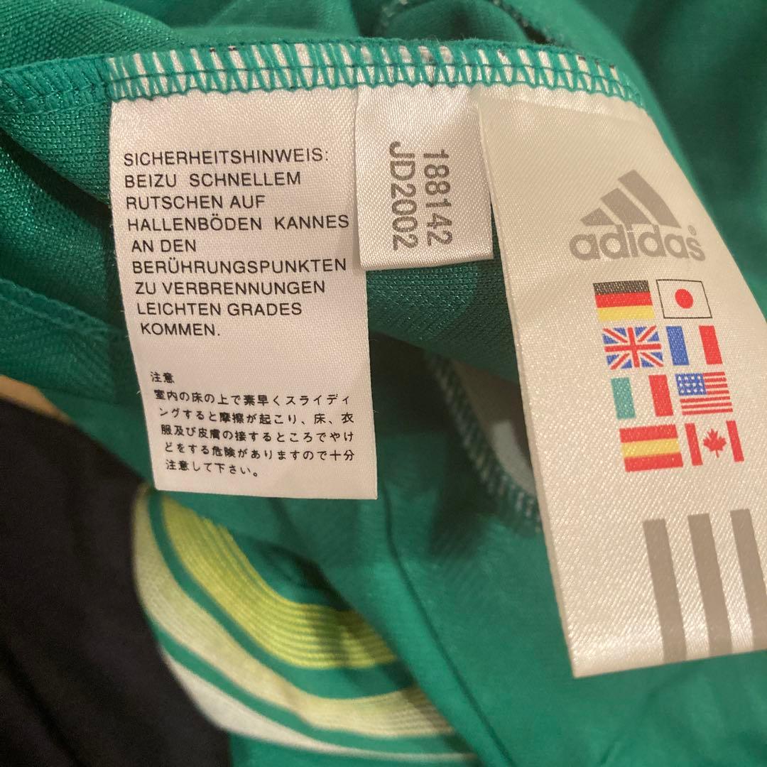 希少adidas ジャージ上下セット Lサイズ グリーン/ネイビーグラデーション
