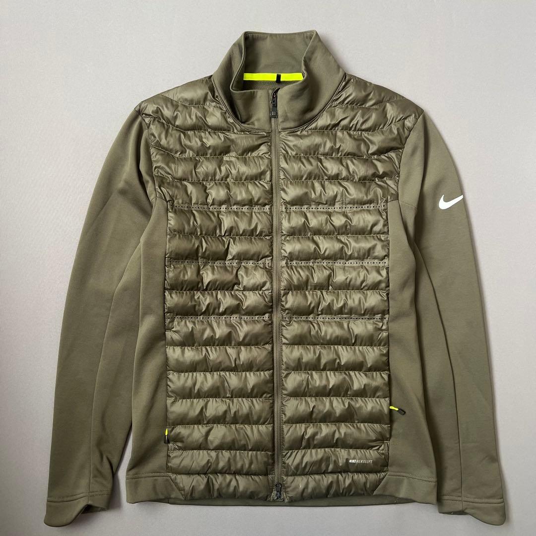 NIKE GOLF ナイキゴルフ　エアロロフト　中綿　ジャケット　異素材　カーキ