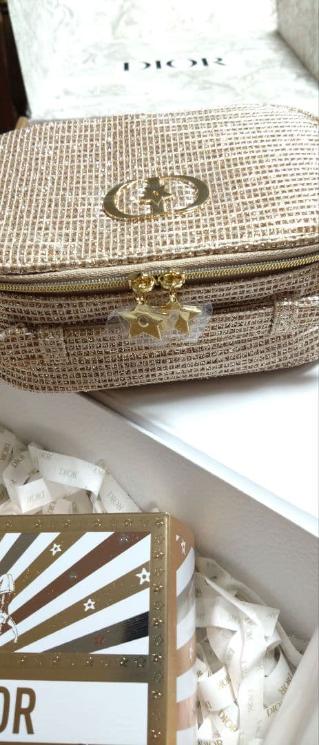 新品未使用品　2025☆ホリデー☆Christian Dior ゴールド ポーチ