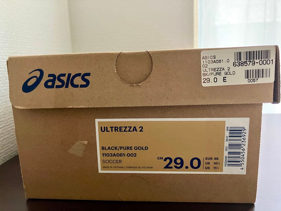 【新品・希少サイズ】ASICS サッカーシューズ ブラック/ゴールド29.0cm