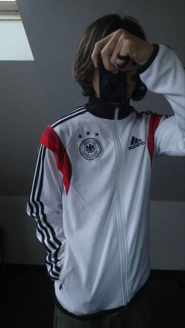 adidasドイツ代表ジャージM白黒赤トラックジャケット2014モデルy2k