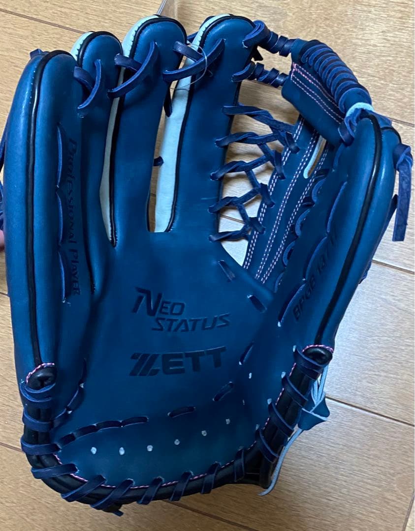 ZETT NEO STATUS 硬式グローブ 左投げ ネイビー