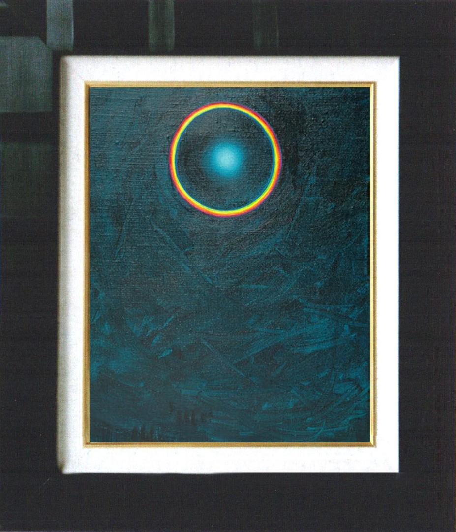 油絵 菅家令子 絵 絵画インテリア額付(薄青緑)F3-GB62023 風景祈希望