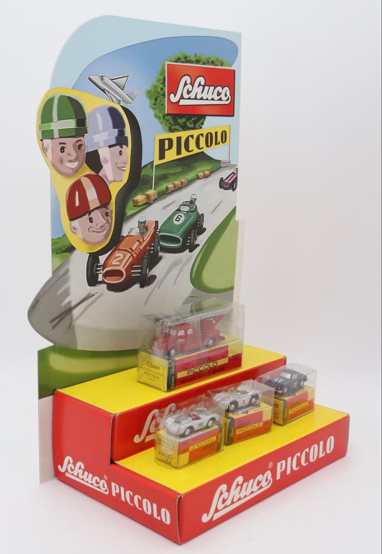 Schuco Piccolo display Setピッコロ4台紙製ディスプレイ