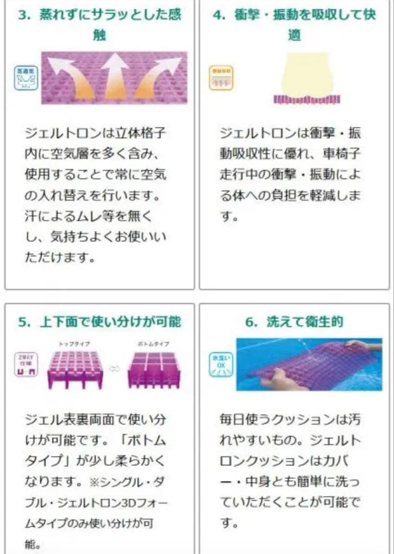 ジェルトロン クッション　ダブルソフト ジェル お尻が痛くない　￼マットレス