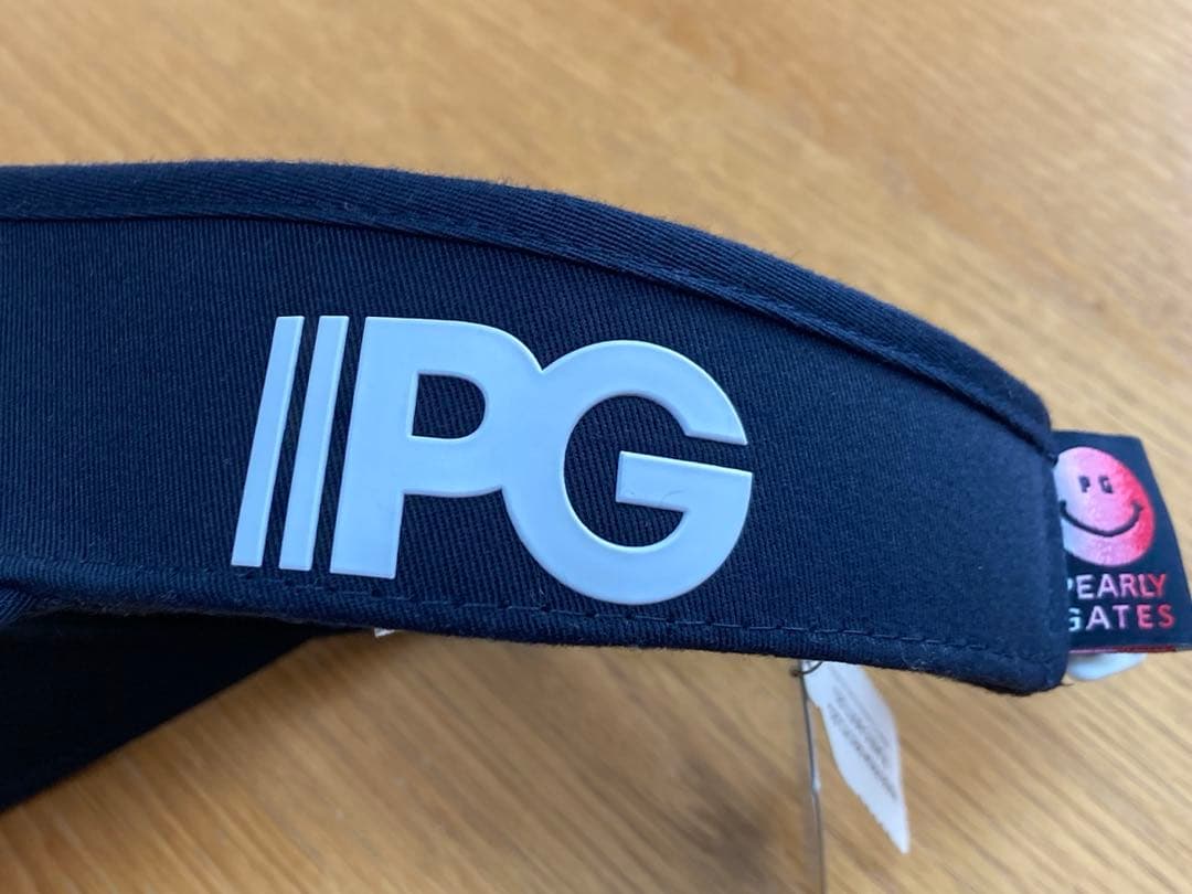 新品 未使用 タグ付き☆ パーリーゲイツ サンバイザー ネイビー PGロゴ 春夏
