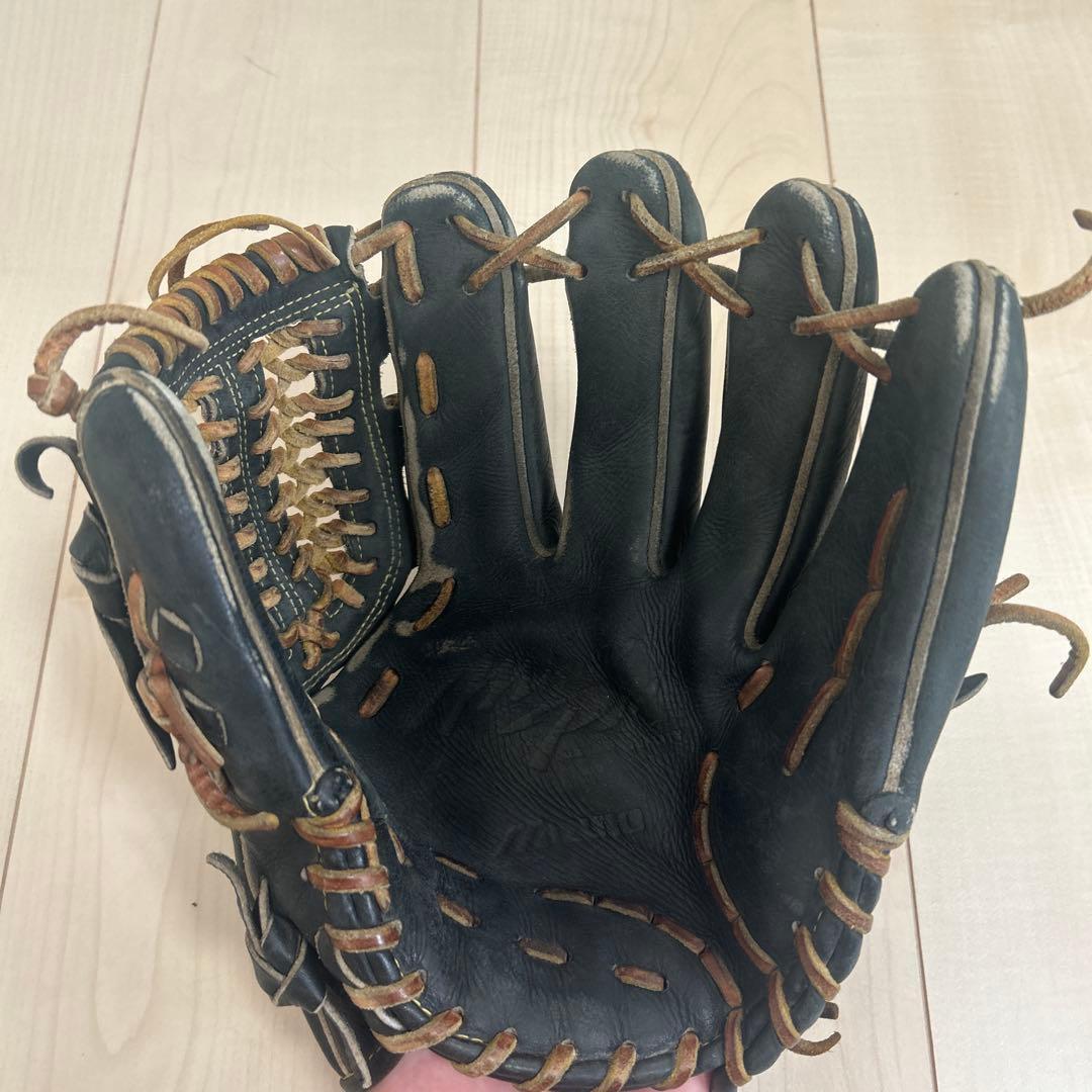 ミズノ 軟式野球グローブ 内野手用　黒