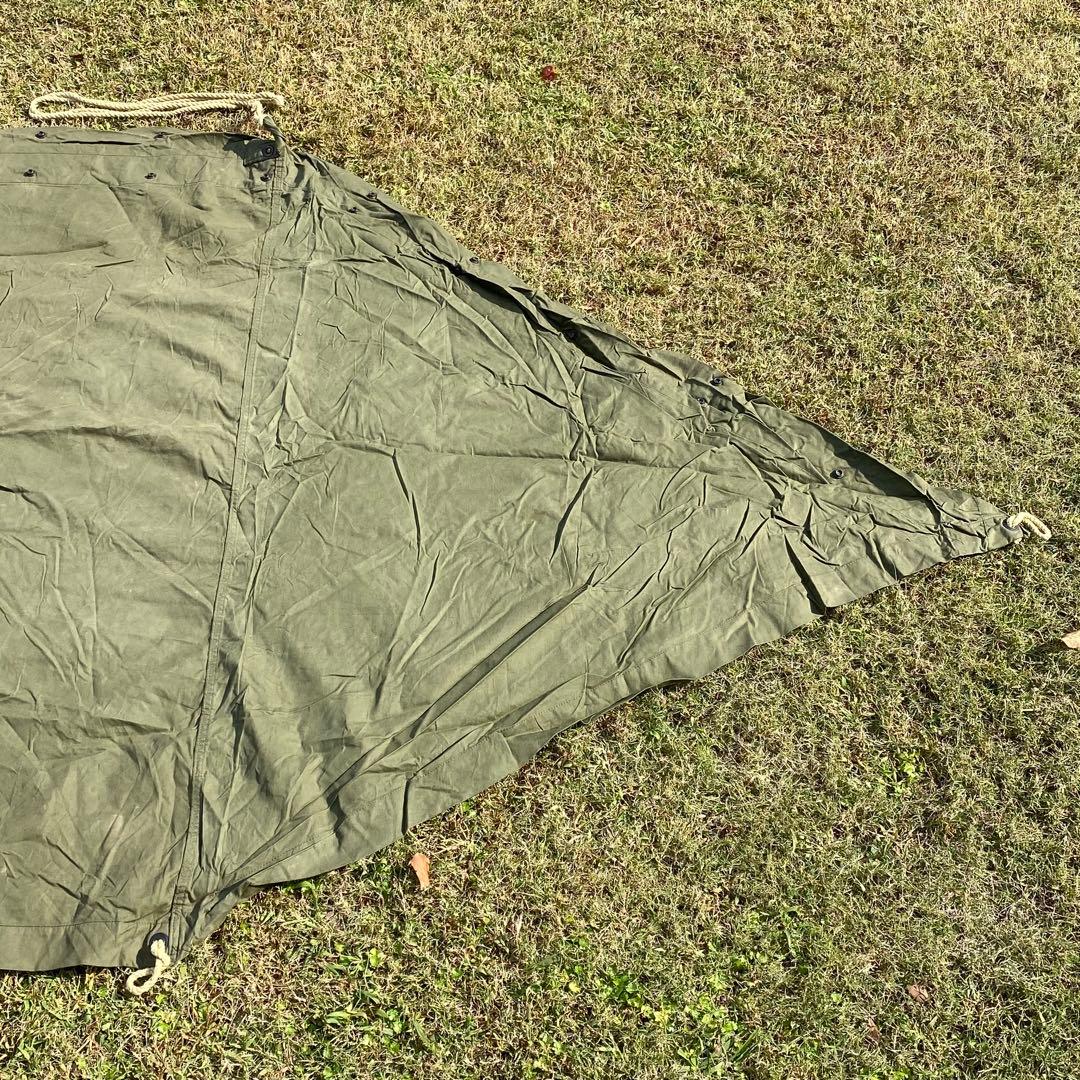 USパップテント①　アメリカ軍幕　米軍　ハーフシェルター２枚　ポール・ペグセット