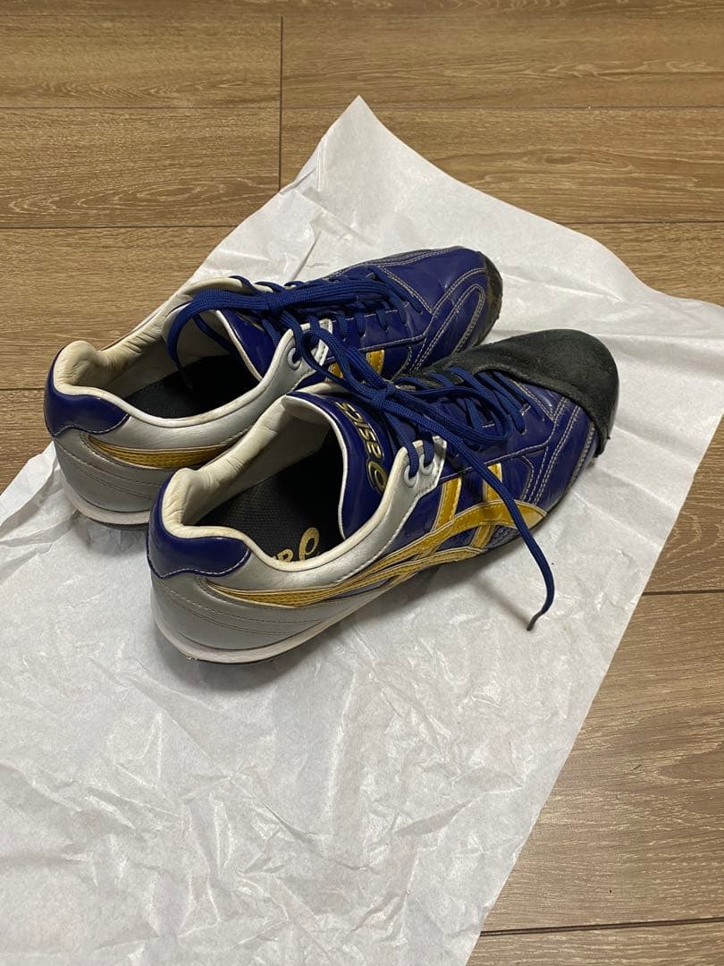 【最終値】ASICS オーダースパイク 27.0cm ネイビー/ゴールド