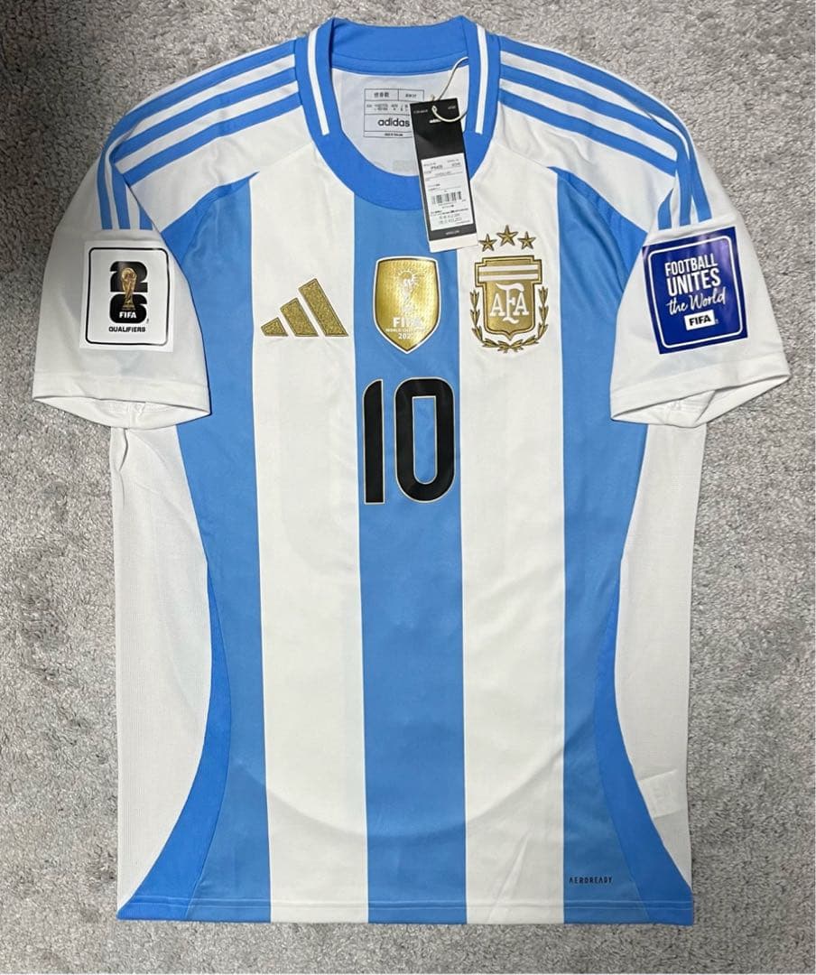 【新品・未使用・紙タグ付】アルゼンチン代表 メッシ ユニフォーム