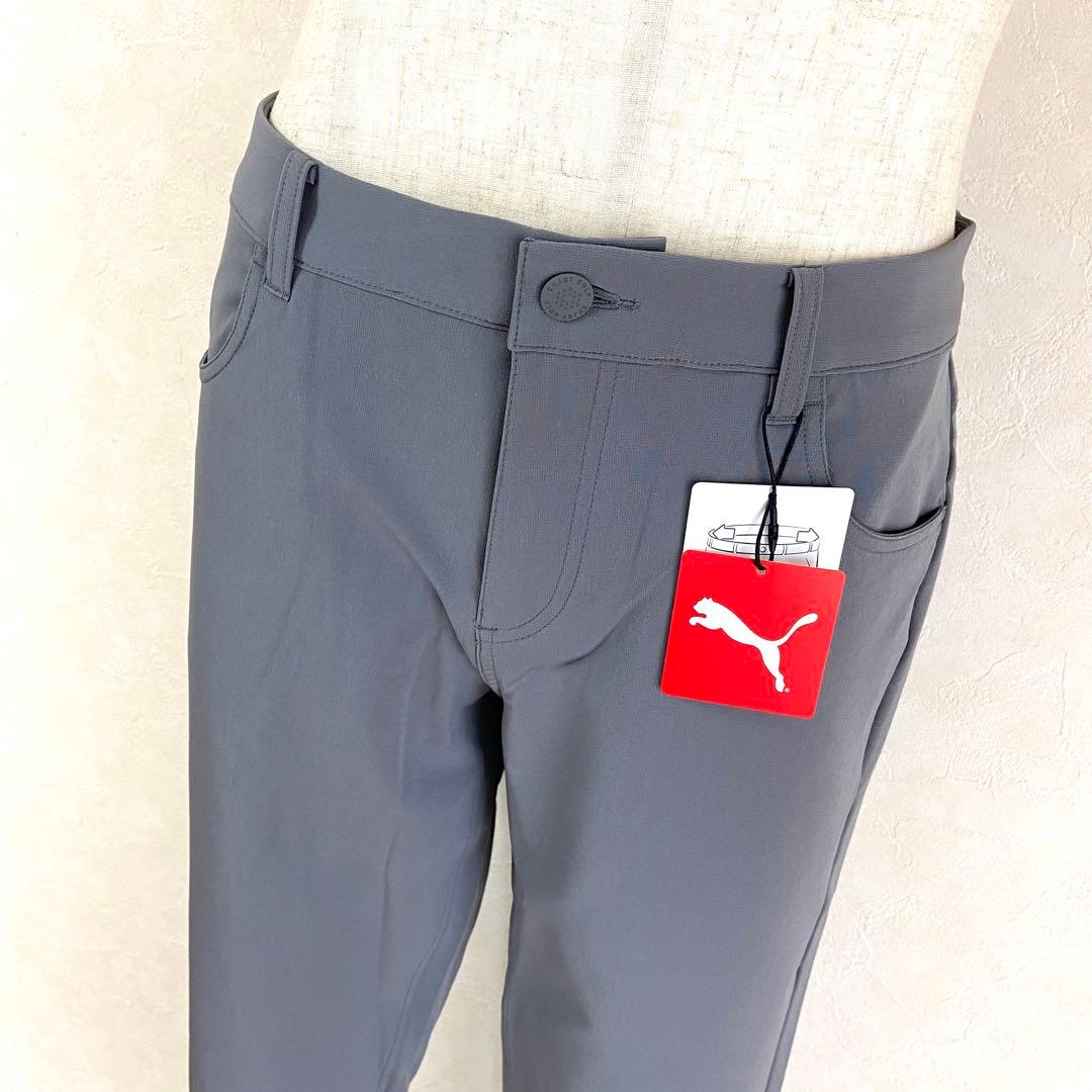 プーマ ゴルフ 裏微起毛 パンツ ストレッチ 防寒 メンズXL LL グレー