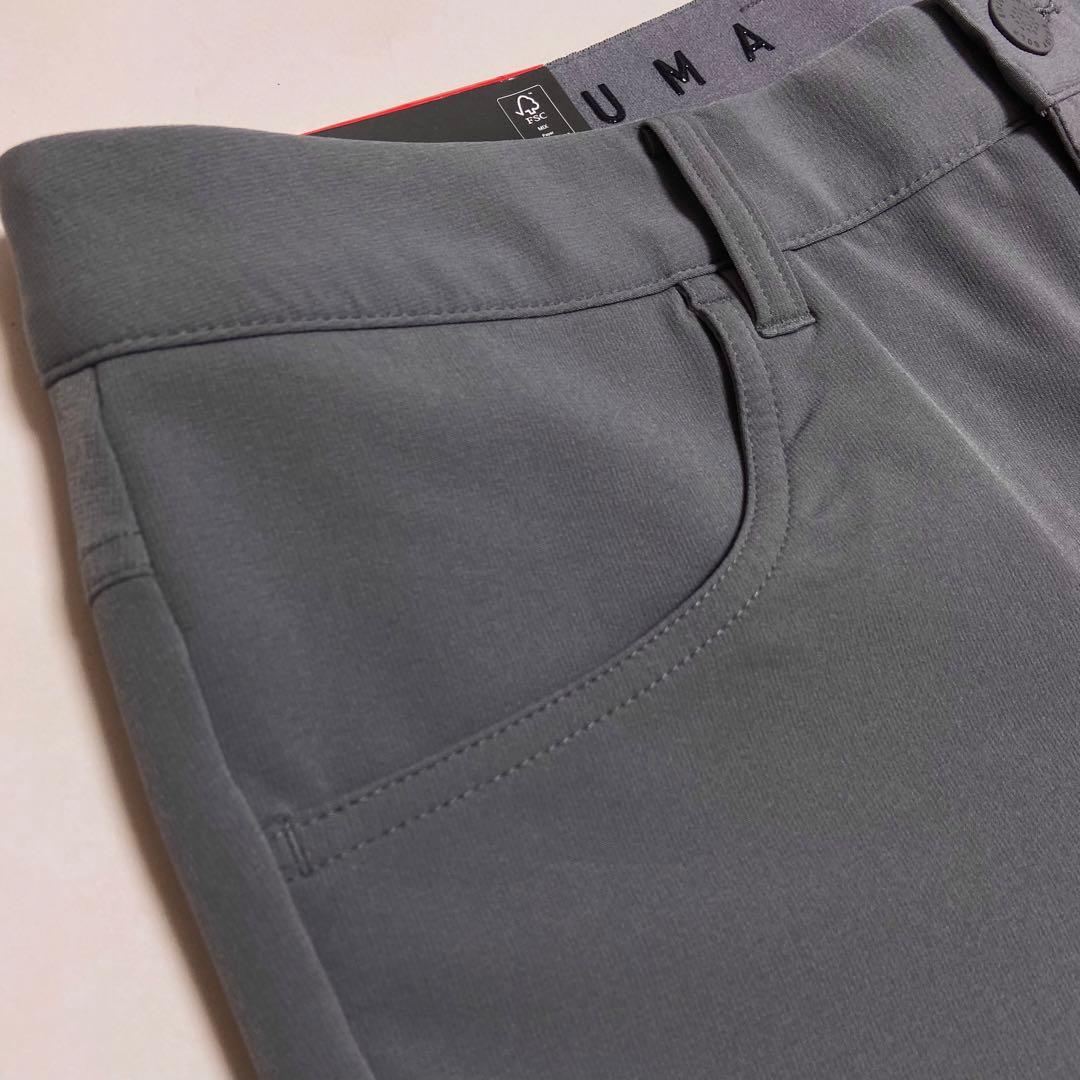 プーマ ゴルフ 裏微起毛 パンツ ストレッチ 防寒 メンズXL LL グレー