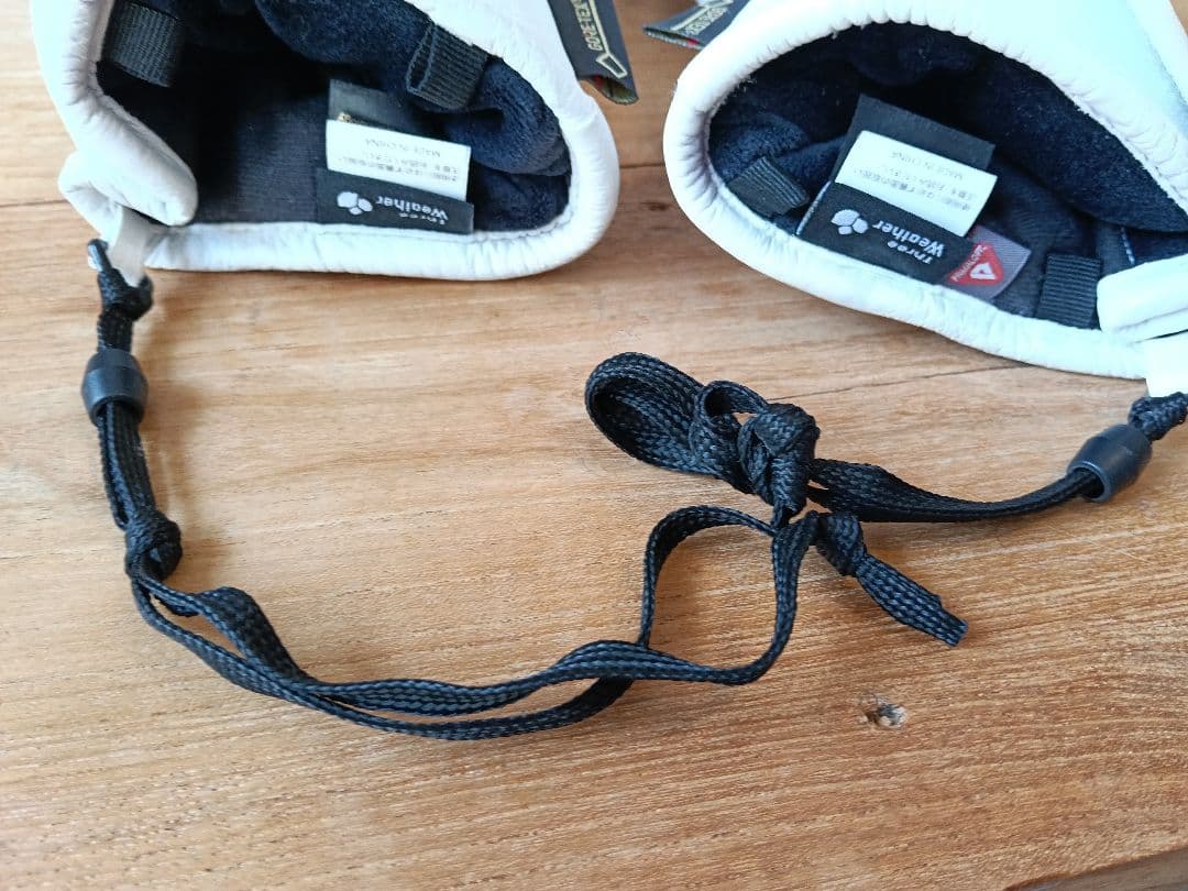 美品【最高級】レザー ミトン グローブ ホワイト GORE-TEX メンズ:L