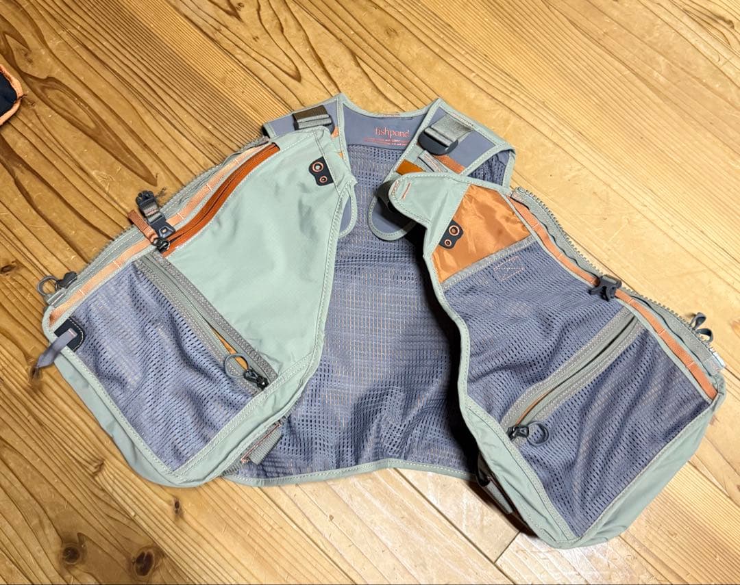 fishpond フィッシングベスト グレー/オレンジ