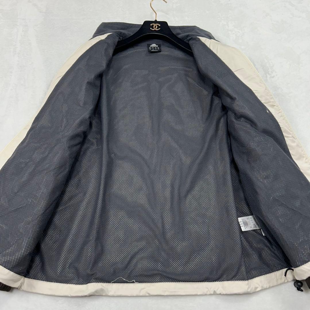 I123 L アディダス 裏地メッシュ ジャージ上下 ベージュ ブラウン メンズ