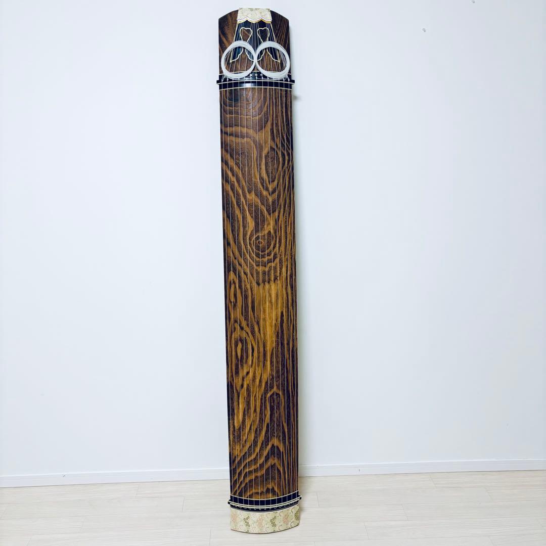 箏　13弦　すだれ彫り　和楽器　並甲 金蒔絵　上角