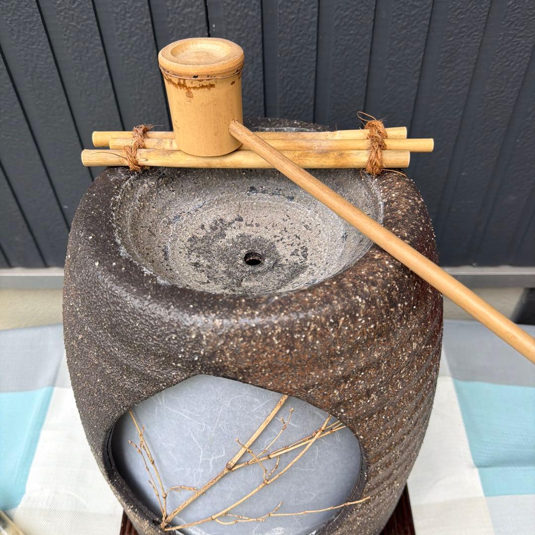 つくばいダークブラウン約40cm