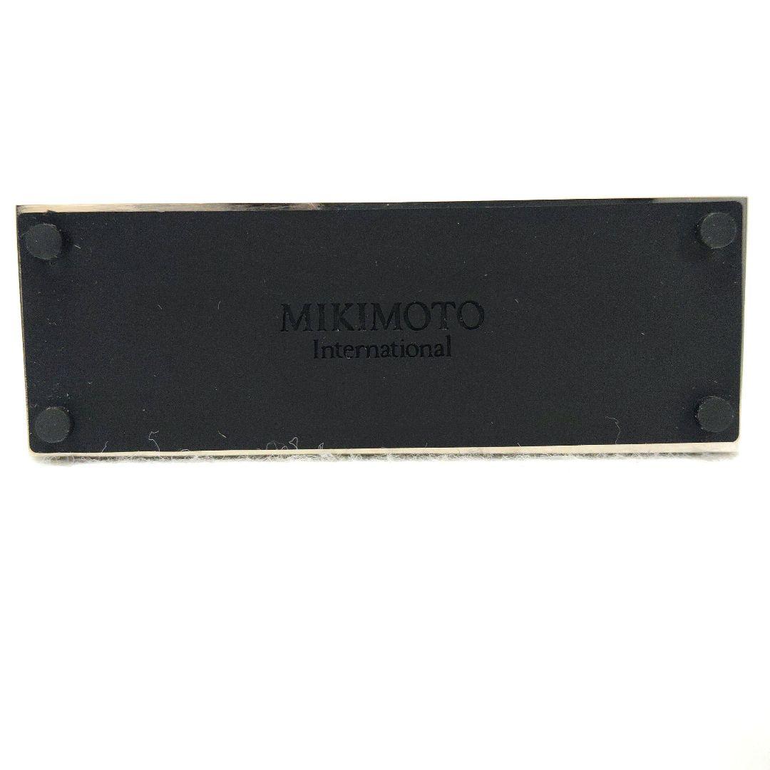 【T】MIKIMOTO　花柄　真珠付置時計　クオーツクロック