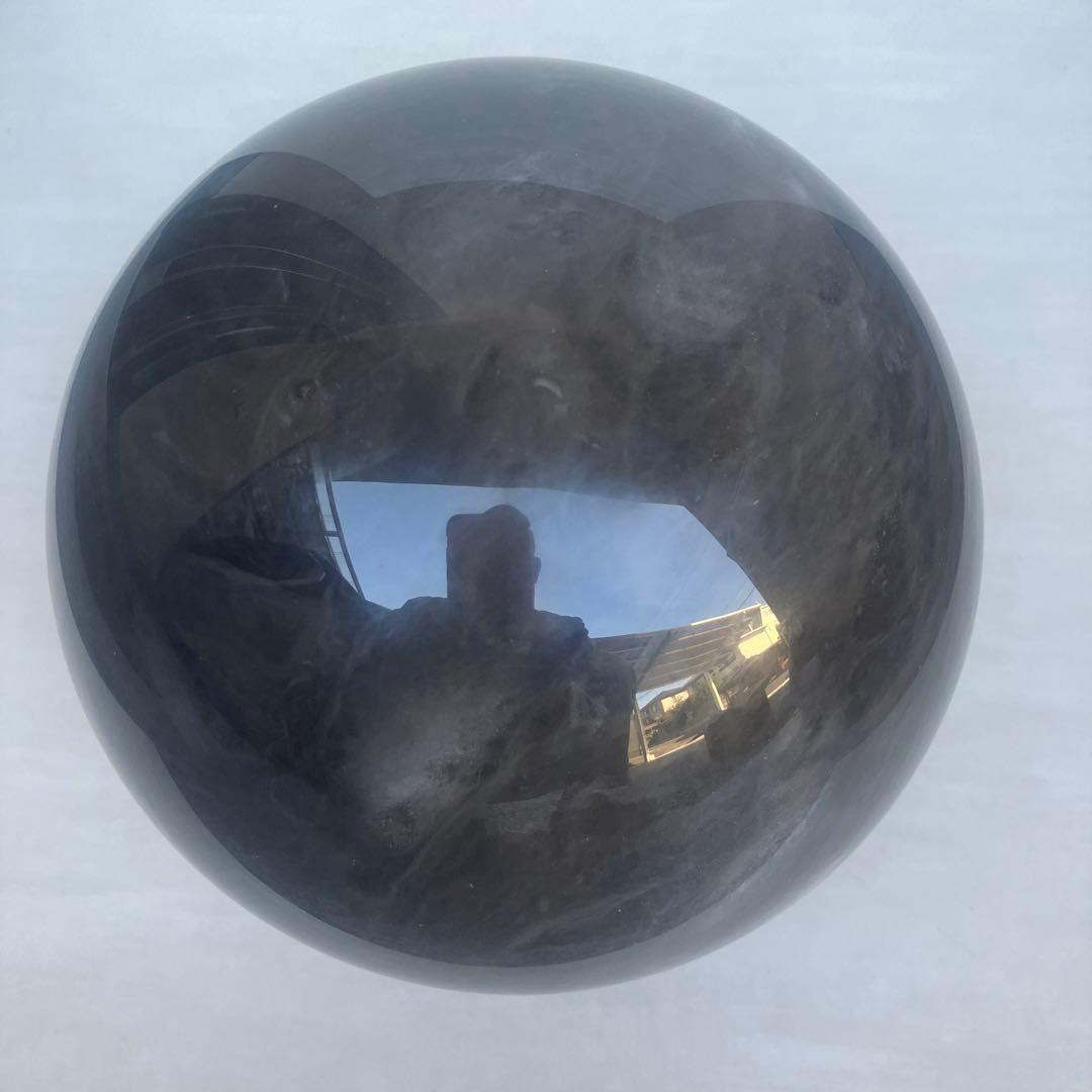 モリオン丸玉　黒水晶　茶水晶　パワーストーン　鑑賞石　黒曜石　天然石　自然石