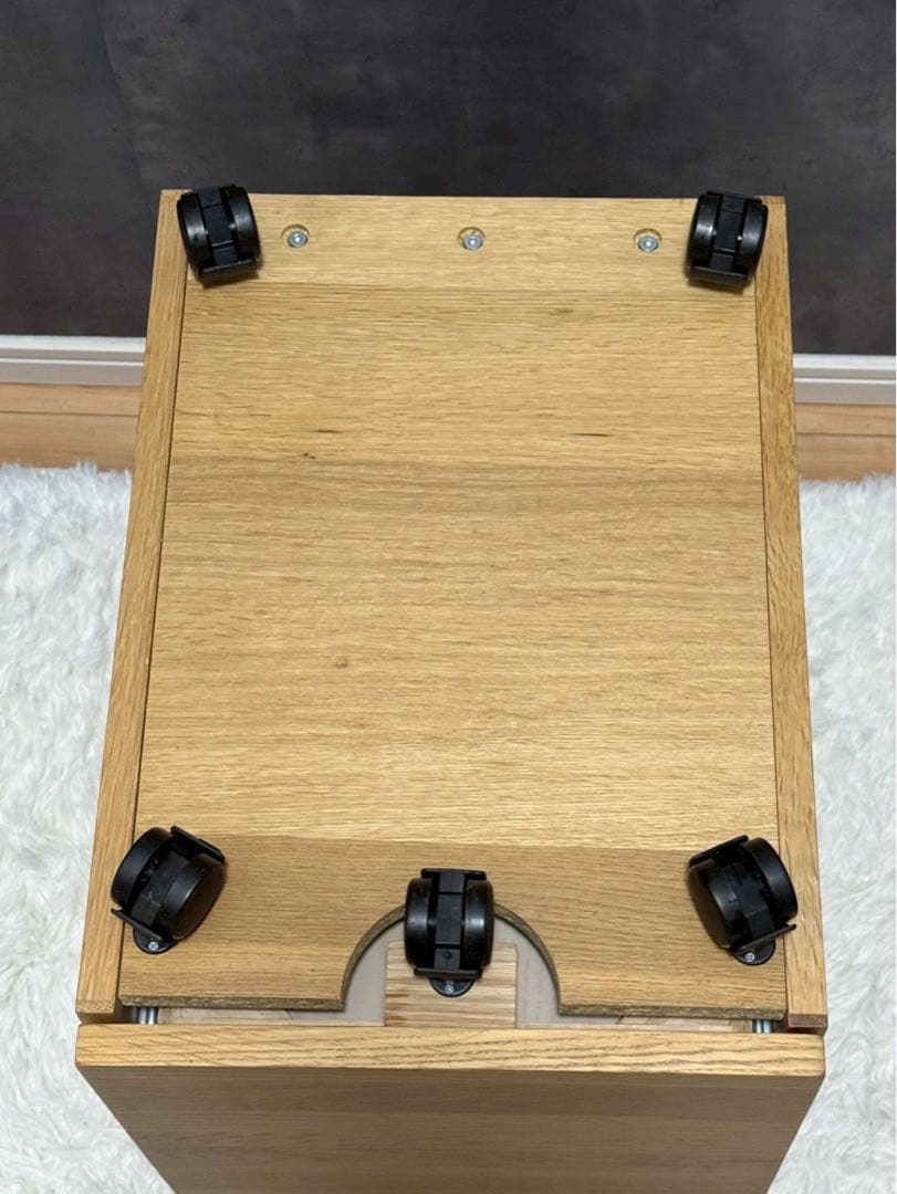 完成品☆無印良品 無垢材キャビネット 引出し2段 オーク
