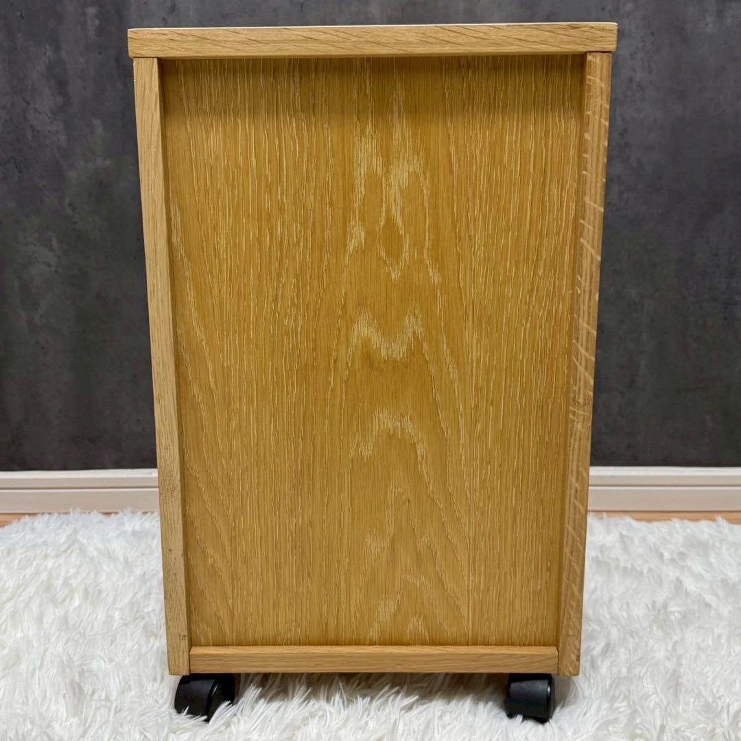 完成品☆無印良品 無垢材キャビネット 引出し2段 オーク