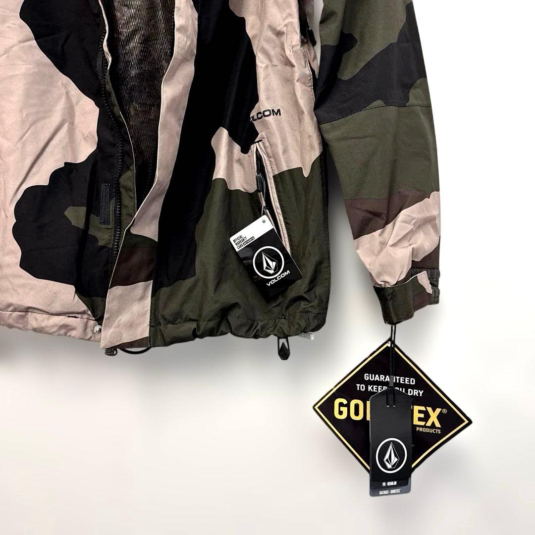 【新品タグ付】VOLCOM GORE-TEX スノーボードジャケット S 迷彩