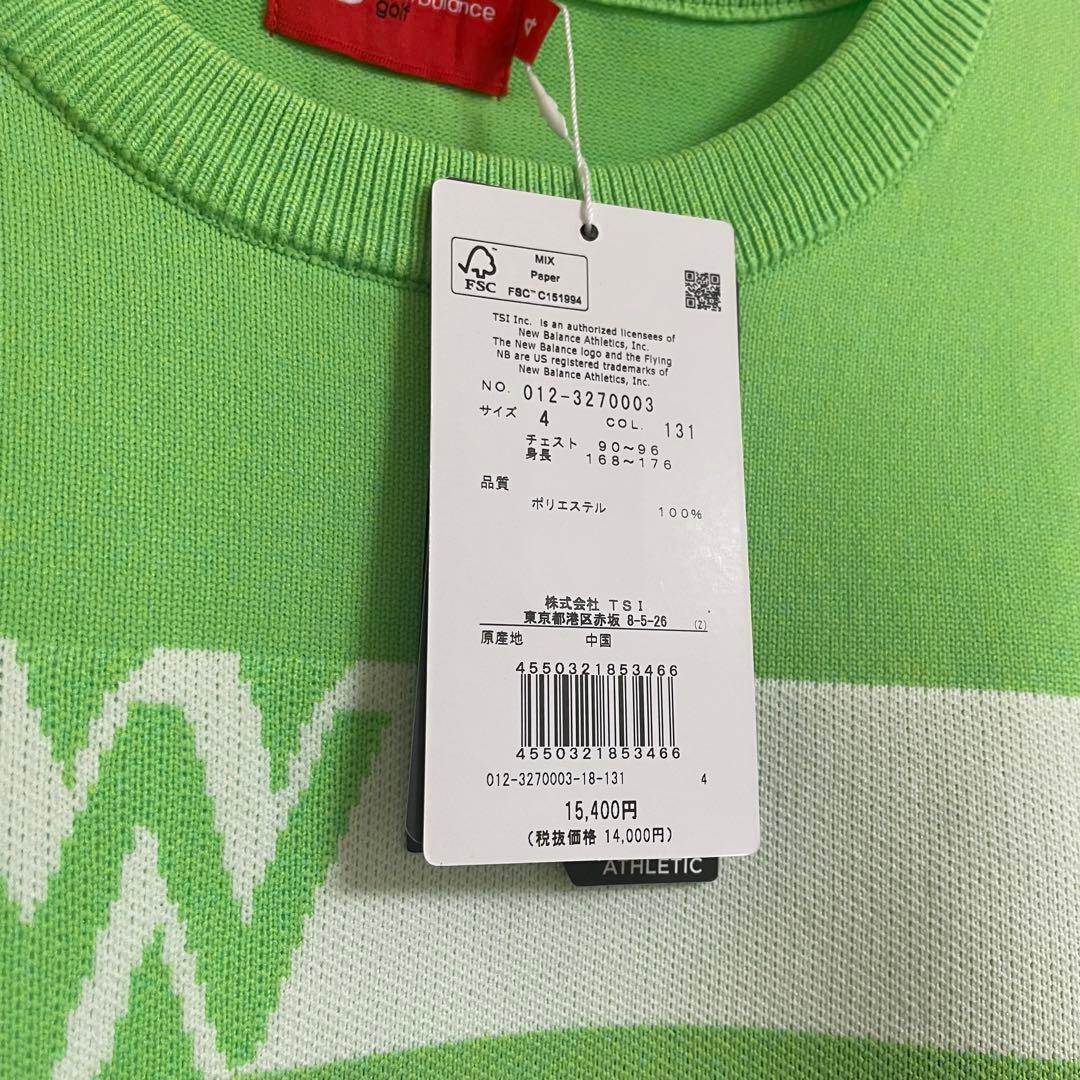 新品　ニューバランス　ゴルフ　クルーネックニット　M