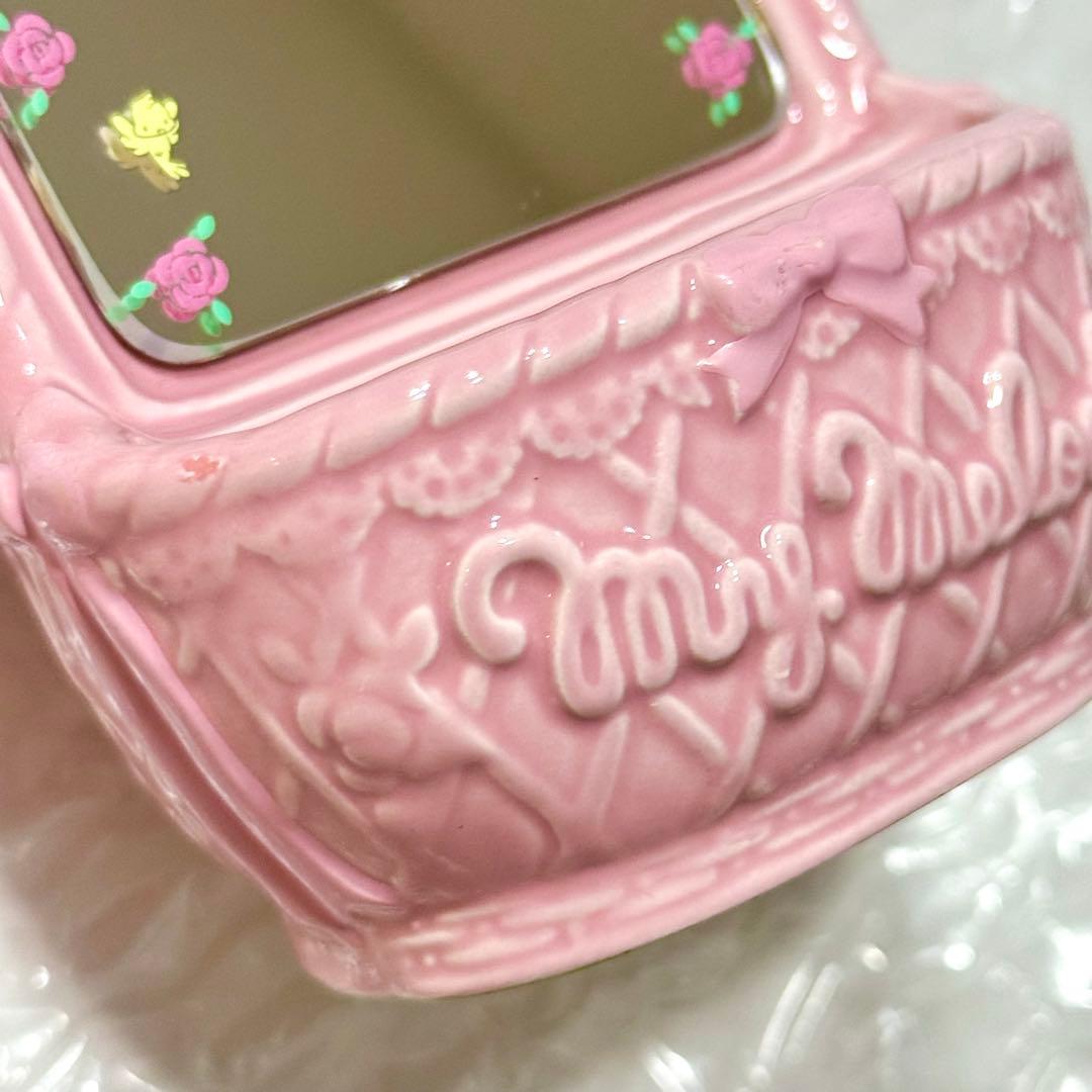 23年前　激レア　マイメロディ　陶器　ミニスタンドミラー　小物入れ　2003年
