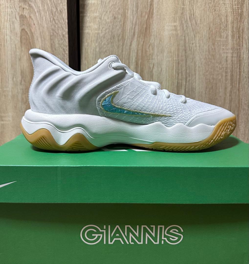 NIKE GIANNIS バスケットボールシューズ ホワイト/ブルー