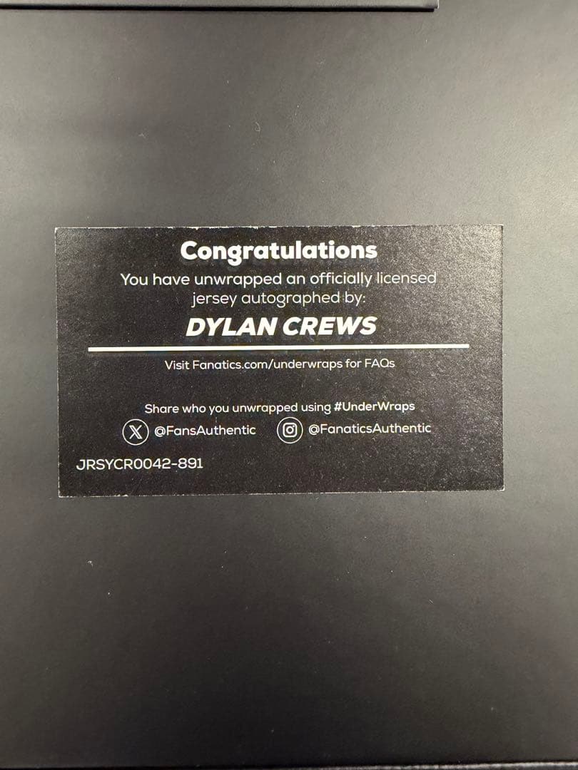 UNDER WRAPS ディラン・クルーズ Dylan Crews