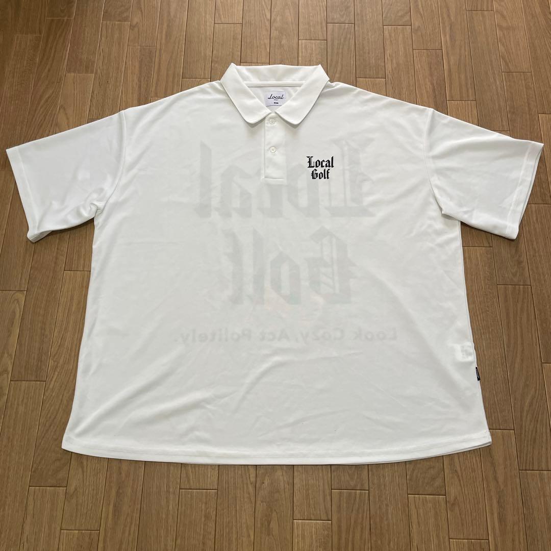 【M/L】ローカルゴルフ メンズゴルフウェア 半袖ポロシャツ バックプリント