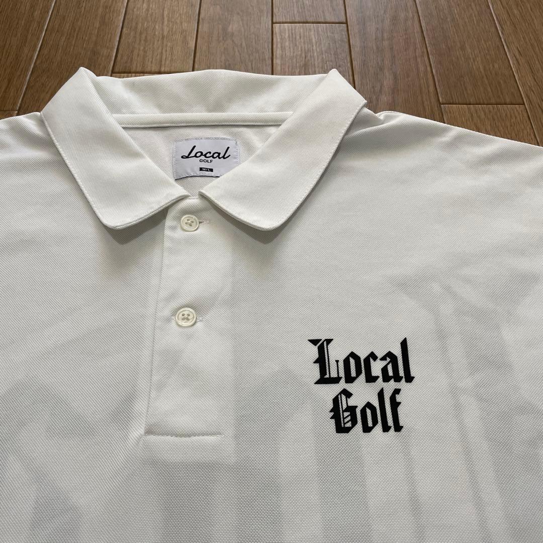 【M/L】ローカルゴルフ メンズゴルフウェア 半袖ポロシャツ バックプリント
