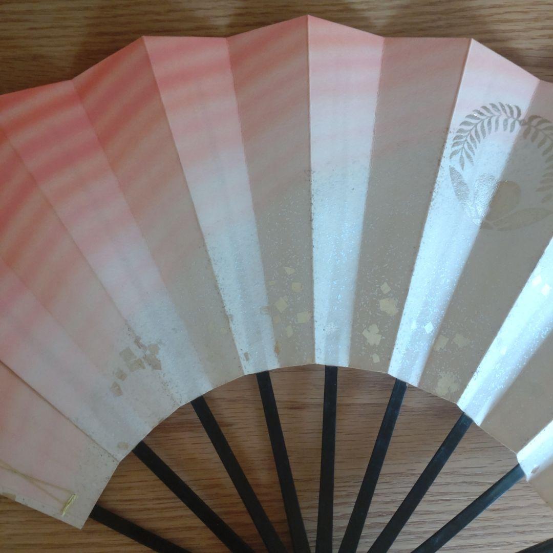 扇子 舞踊 若宮流 紋入り 日本舞踊 夫婦 ペア 桐箱 黒塗