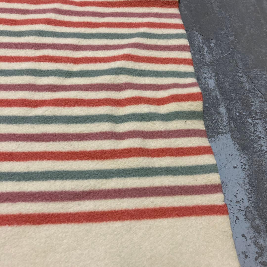 80s ニッケ毛布　WOOL100 % 昭和レトロ　アンティーク　ビンテージ