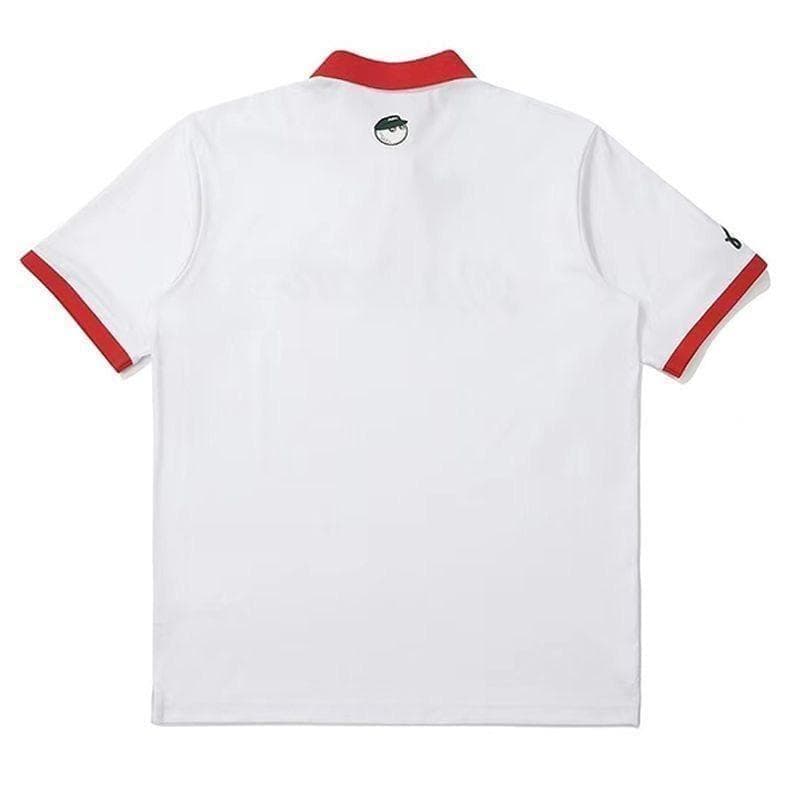 白色L マルボンゴルフ ポロシャツ malbon golf シャツ メンズ 半袖