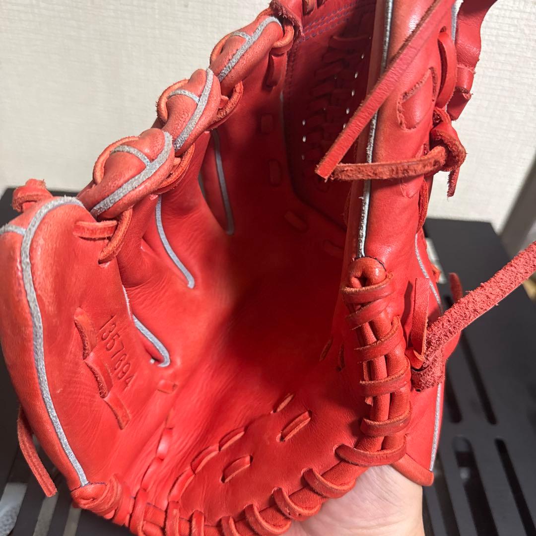 Under Armour オレンジ レザー　ピッチャーグローブ　左