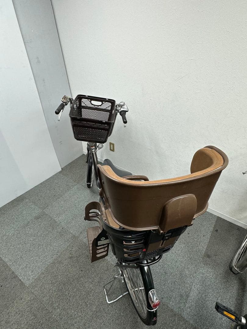ヤマハpas little more 子供乗せシート付き電動自転車　大型カゴ付き