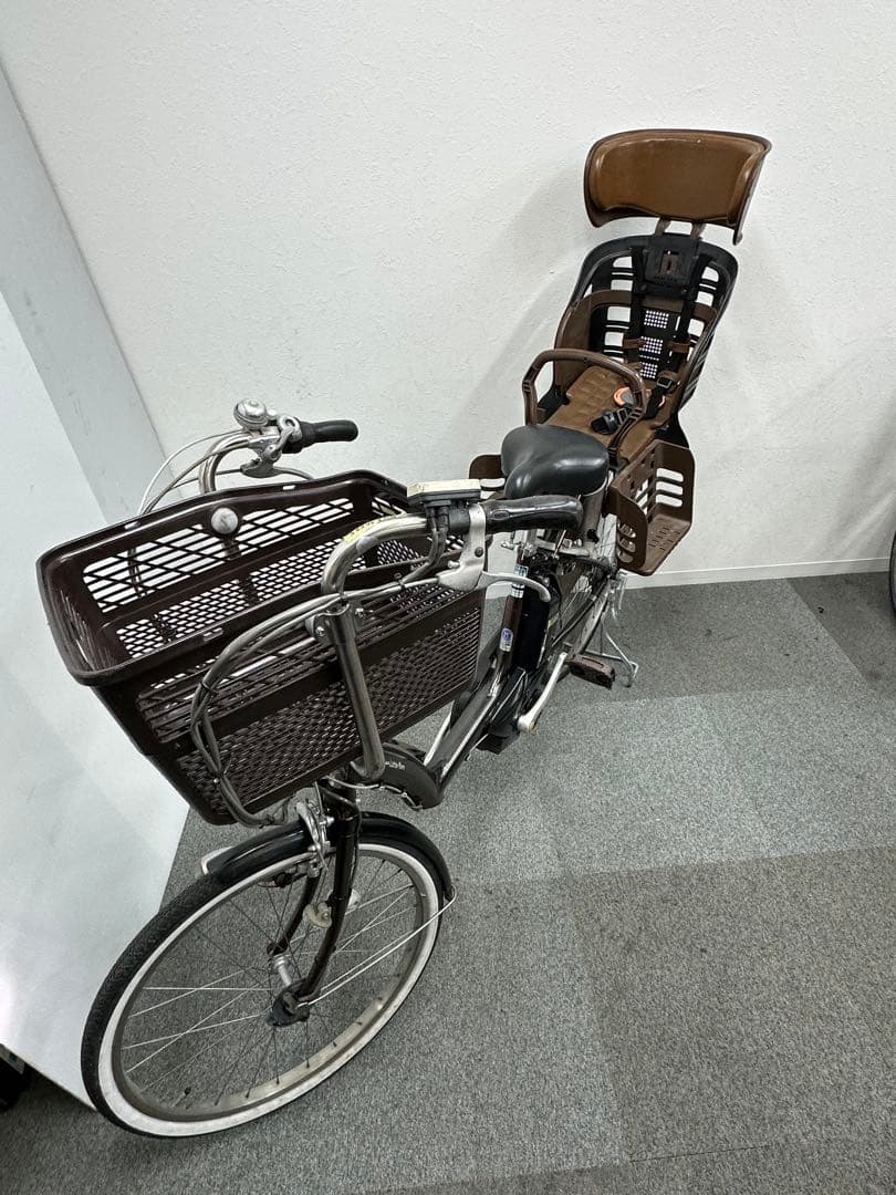 ヤマハpas little more 子供乗せシート付き電動自転車　大型カゴ付き