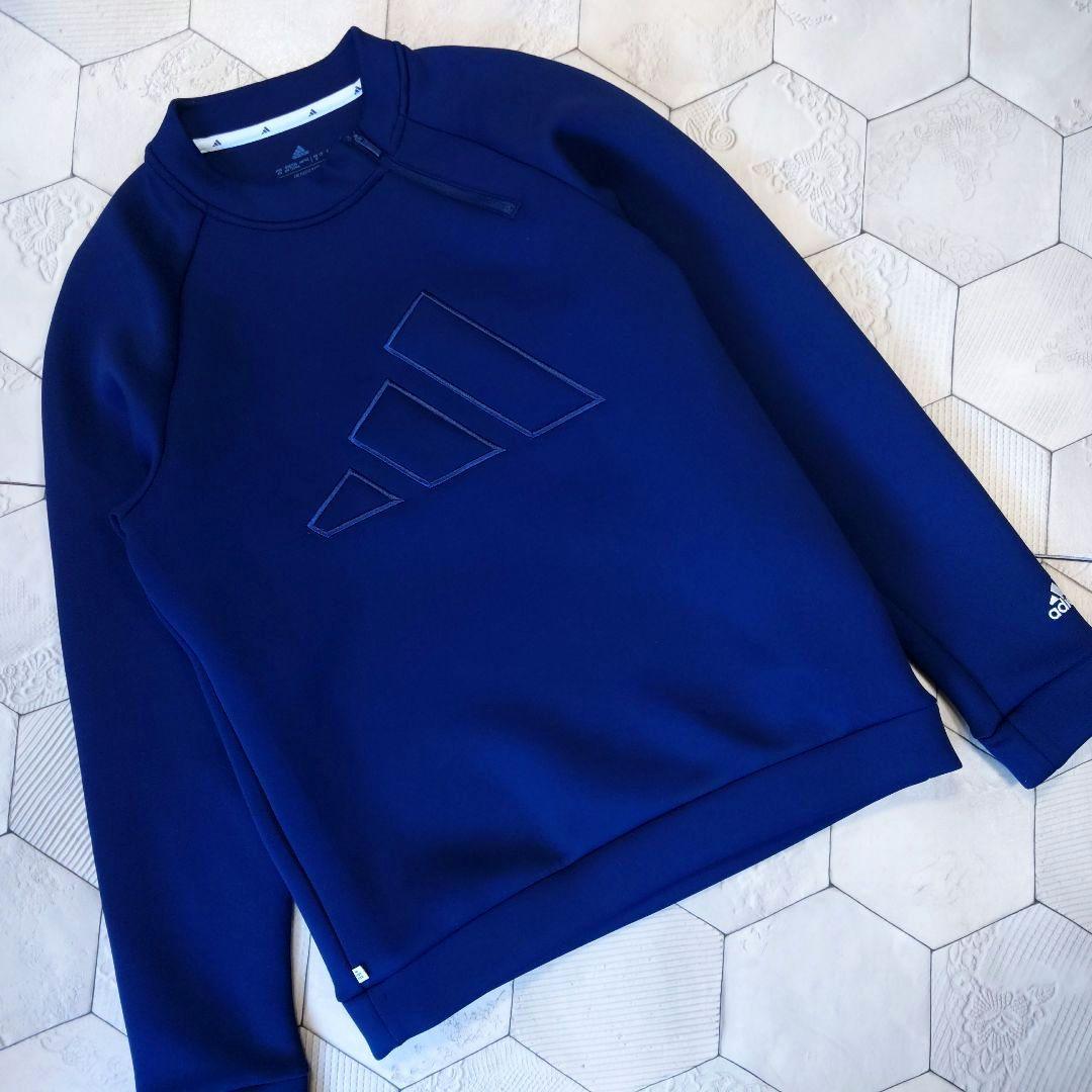 極美品 adidas golf ビックアディダスロゴ ダンボールニットスウェット