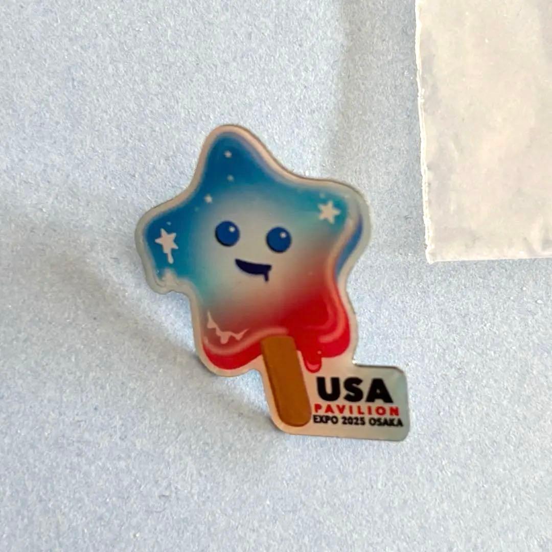 美品 万博 EXPO アメリカ USA ナショナルデー ピンバッジ