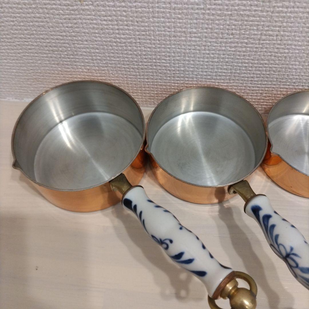 ミルクパン　銅？小さい鍋4つセット